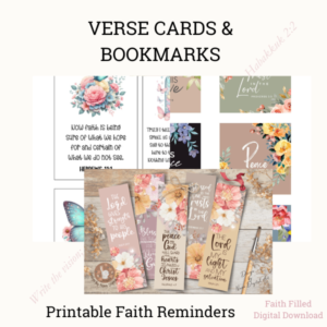 Scripture Verse Cards & Bookmarks - Printable Faith Reminders