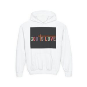 Youth Hoodie - "God Is Love" Color Block Christian Hoodie